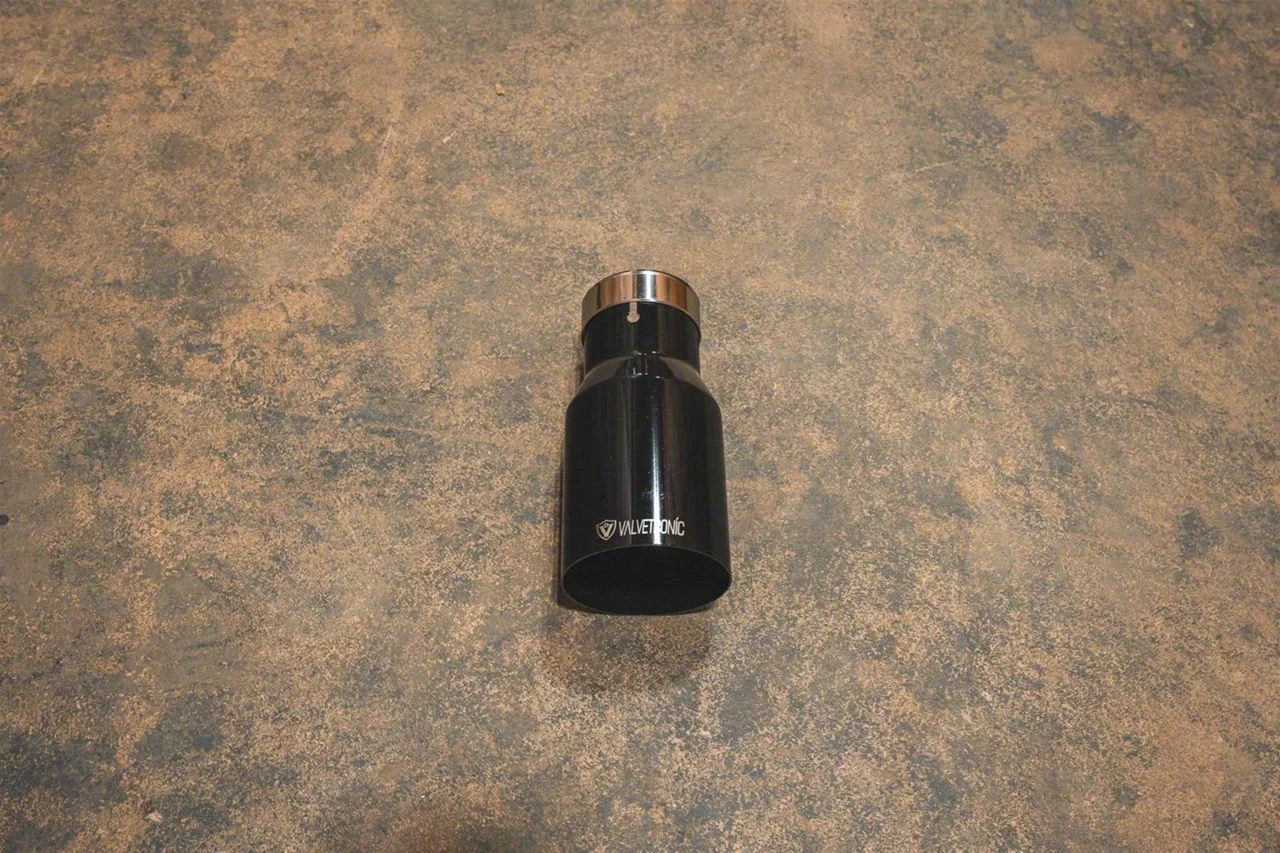Valvetronic Designs Exhaust Tips; 3.50-Inch; Single Wall Black (Fits 2.50-Inch Tailpipe)