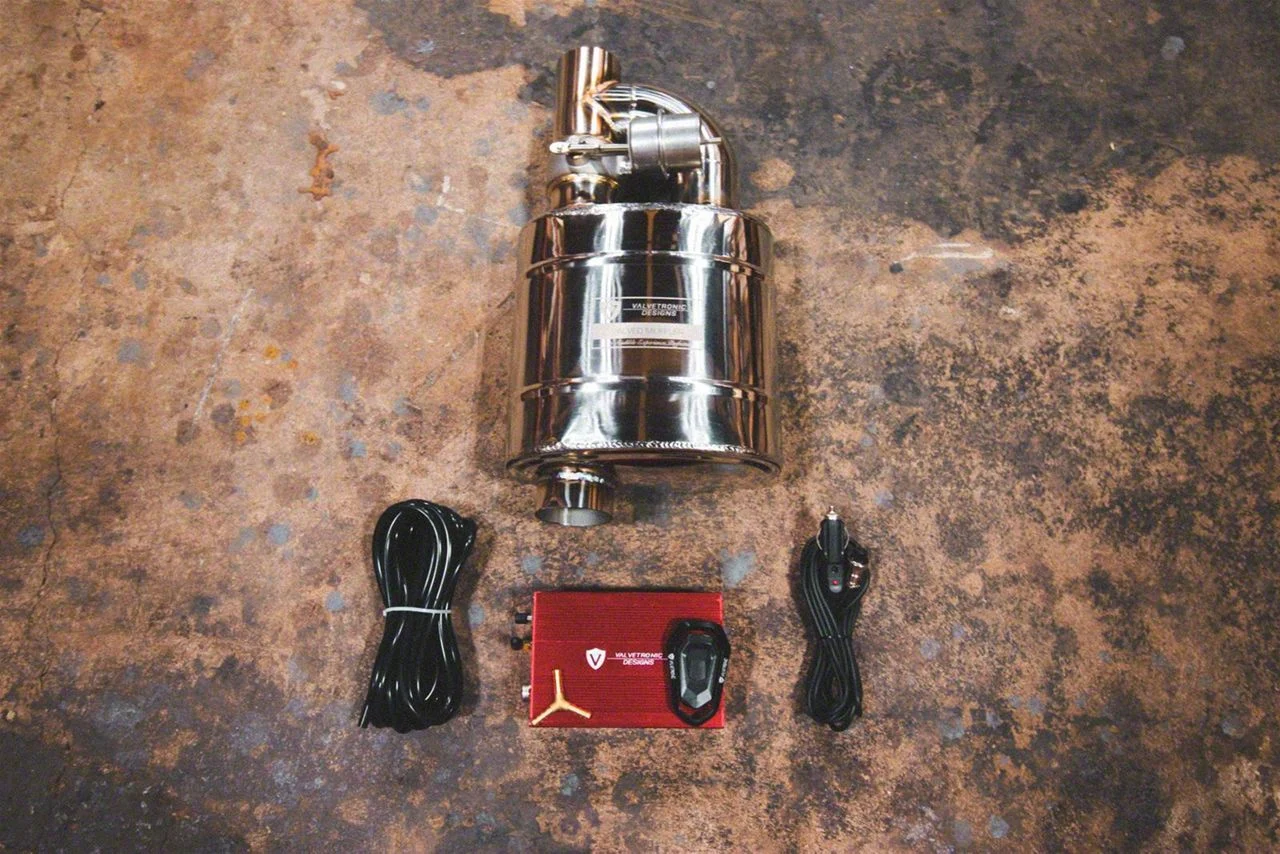 Valvetronic Designs Universal Valved Muffler Kit; 2.50-Inch; Single (Universal; Some Adaptation May Be Required)