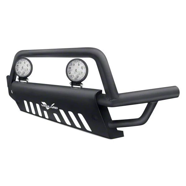 Endurance Runner Bull Bar with 4.50-Inch Round LED Lights; Black (15-22 Colorado)
