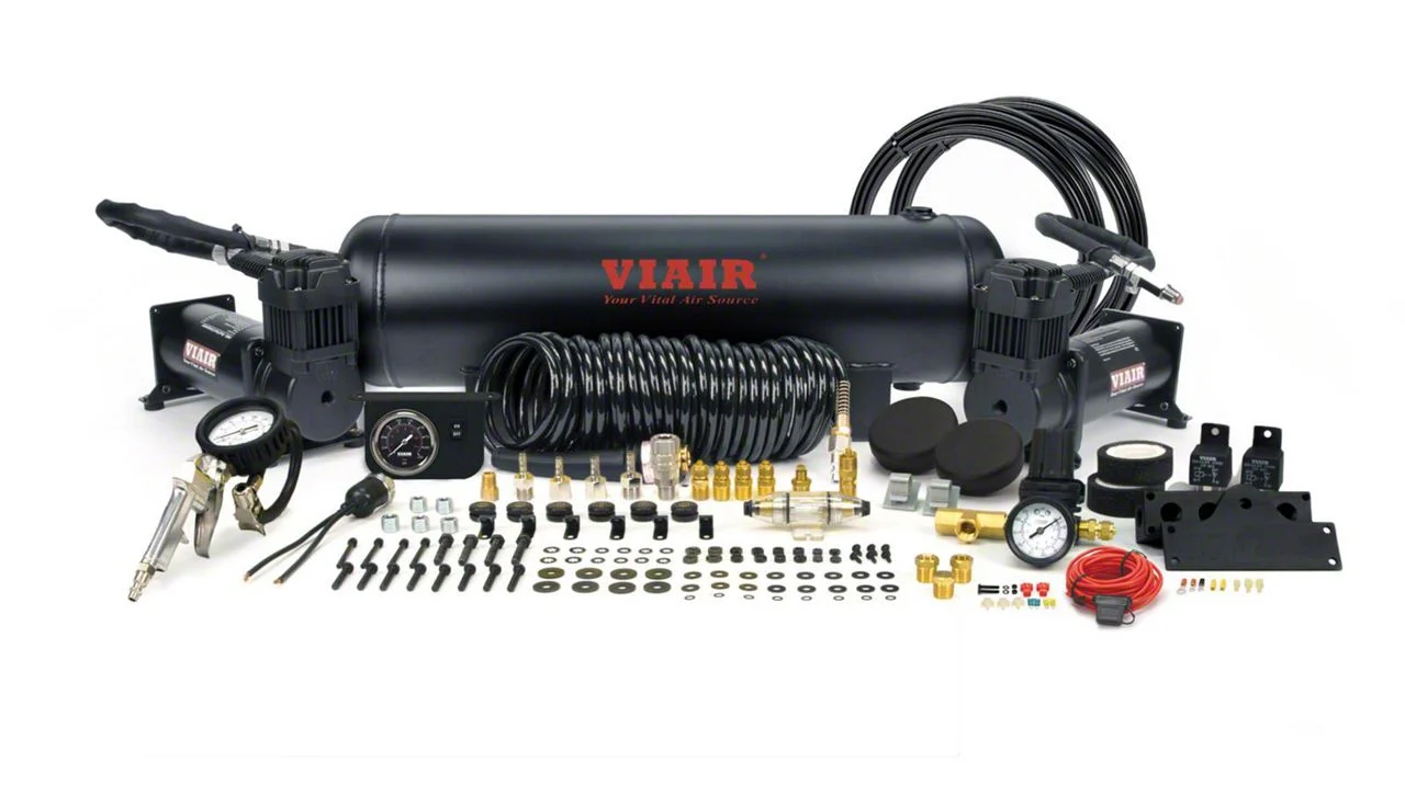 Viair Stealth Black Dual 444C OnBoard Air System; 200 PSI / 3.53 CFM