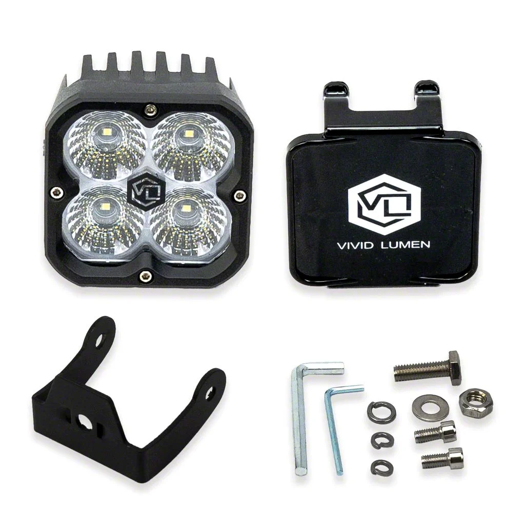 Vivid Lumen Industries FNG Intense 20W 3-Inch LED Light Pods; Flood Beam (Universal; Some Adaptation May Be Required)