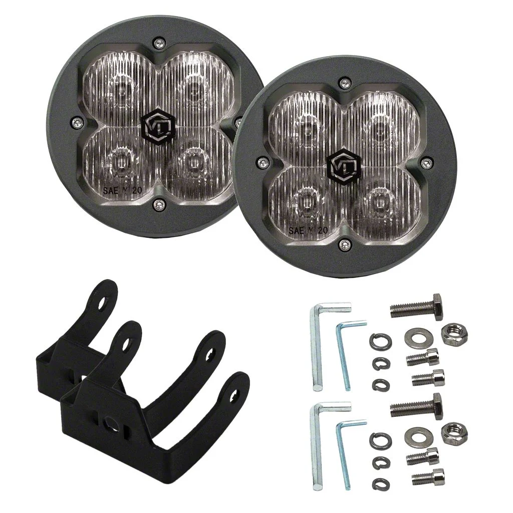 Vivid Lumen Industries FNG 20W 3-Inch Round LED Light Pods; Driving Beam (Universal; Some Adaptation May Be Required)