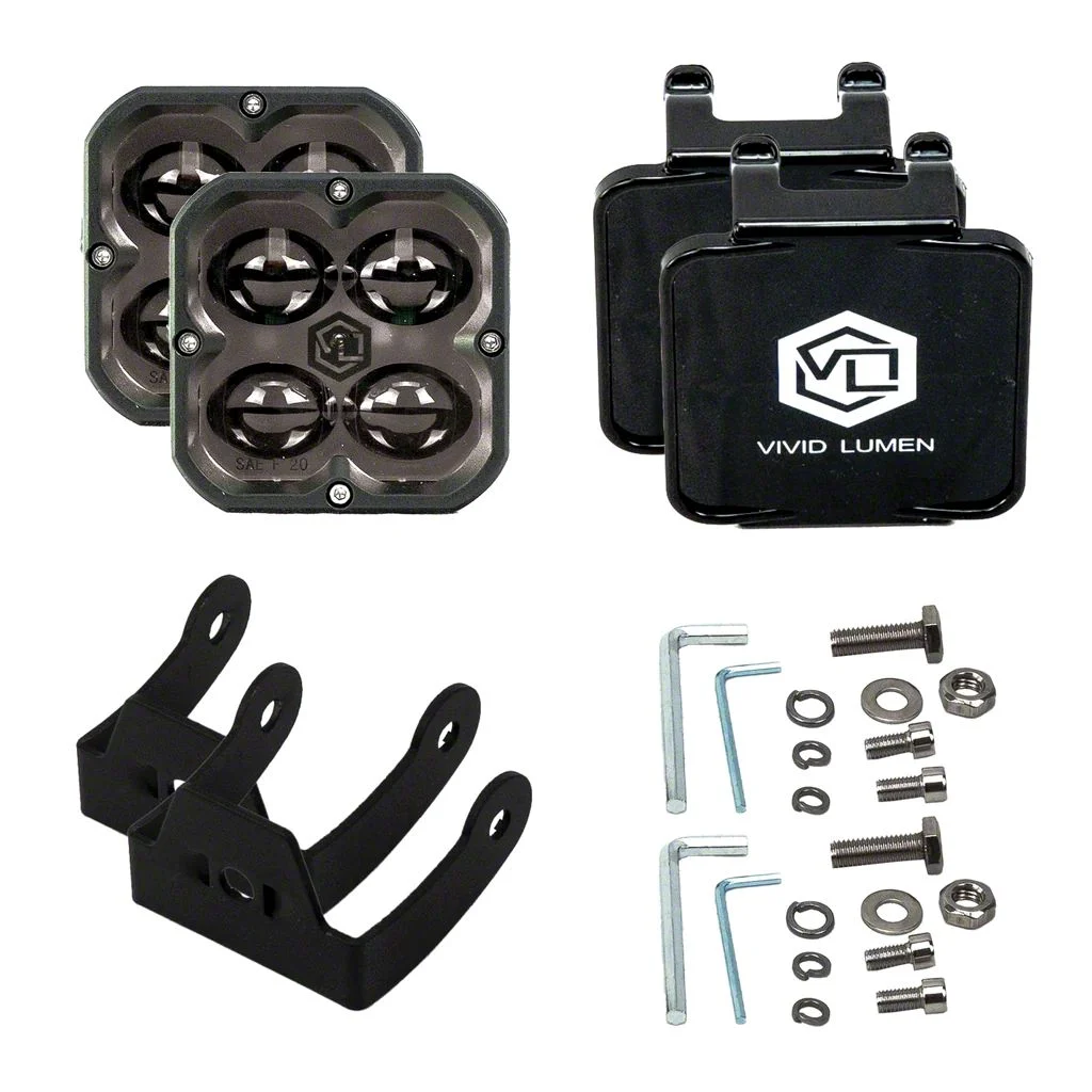 Vivid Lumen Industries FNG 20W 3-Inch LED Light Pods; Fog Beam (Universal; Some Adaptation May Be Required)