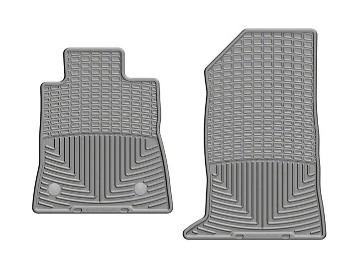 Weathertech All-Weather Front Rubber Floor Mats; Gray (16-24 Camaro)