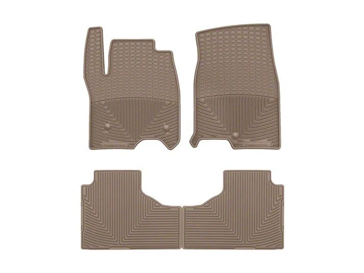 Weathertech All-Weather Front and Rear Rubber Floor Mats; Tan (21-26 Yukon)