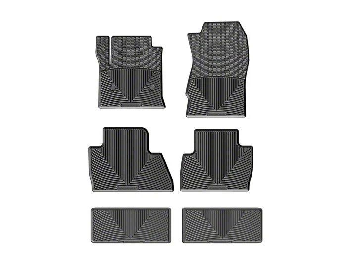 Weathertech All-Weather Front, Rear and Third Row Rubber Floor Mats; Black (15-20 Yukon)