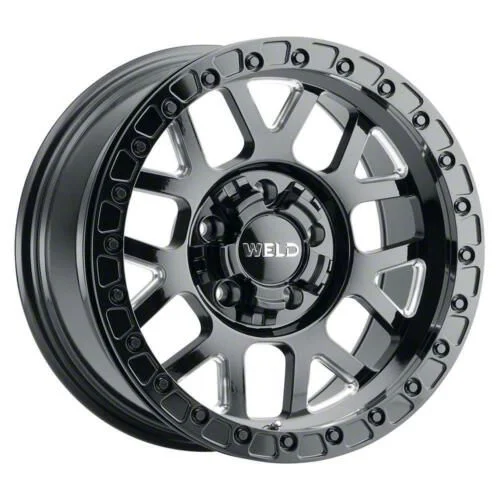 Weld Off-Road Cinch Beadlock Gloss Black Milled 6-Lug Wheel; 17x9; -12mm Offset (07-14 Tahoe)