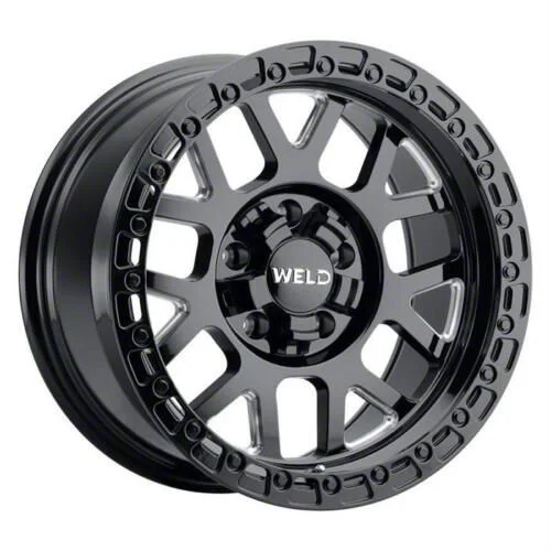 Weld Off-Road Cinch Gloss Black Milled 6-Lug Wheel; 20x10; 13mm Offset (07-14 Tahoe)