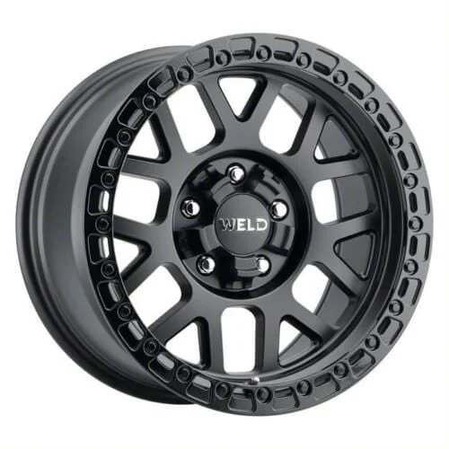 Weld Off-Road Cinch Satin Black with Gloss Black Ring 6-Lug Wheel; 20x10; -18mm Offset (07-14 Tahoe)