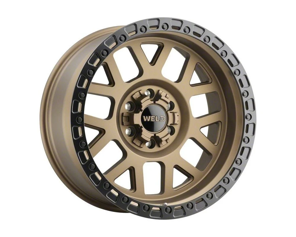 Weld Off-Road Cinch Satin Bronze with Satin Black Ring 6-Lug Wheel; 17x9; 0mm Offset (07-14 Tahoe)