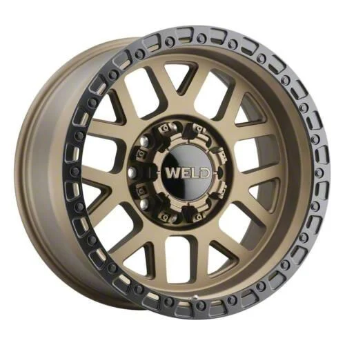 Weld Off-Road Cinch Satin Bronze with Satin Black Ring 6-Lug Wheel; 20x10; -18mm Offset (07-14 Tahoe)
