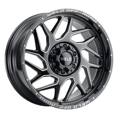 Weld Off-Road Fulcrum Gloss Black Machined 6-Lug Wheel; 20x10; -18mm Offset (07-14 Tahoe)