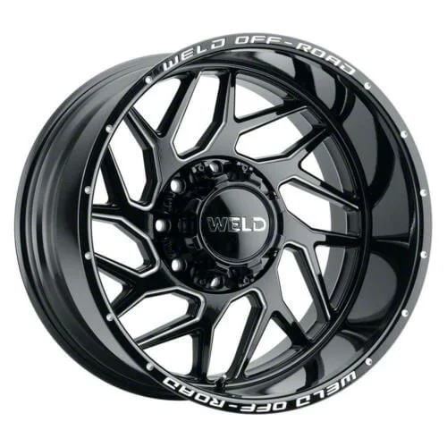 Weld Off-Road Fulcrum Gloss Black Milled 6-Lug Wheel; 22x10; -18mm Offset (07-14 Tahoe)