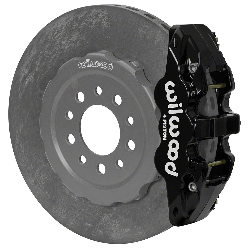 Wilwood AERO4 WCCB Carbon Ceramic Rear Big Brake Kit; Black Calipers (10-17 Camaro)