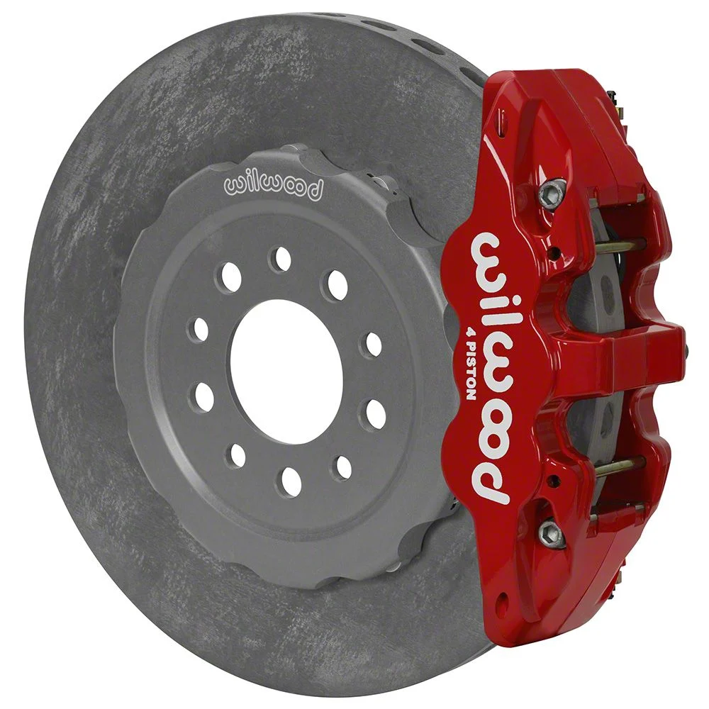 Wilwood AERO4 WCCB Carbon Ceramic Rear Big Brake Kit; Red Calipers (10-17 Camaro)
