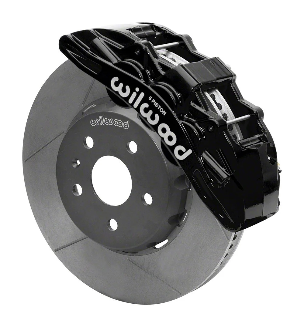 Wilwood SX6R Dynamic Front Big Brake Kit with 14-Inch Slotted Rotors; Black Calipers (10-15 Camaro)