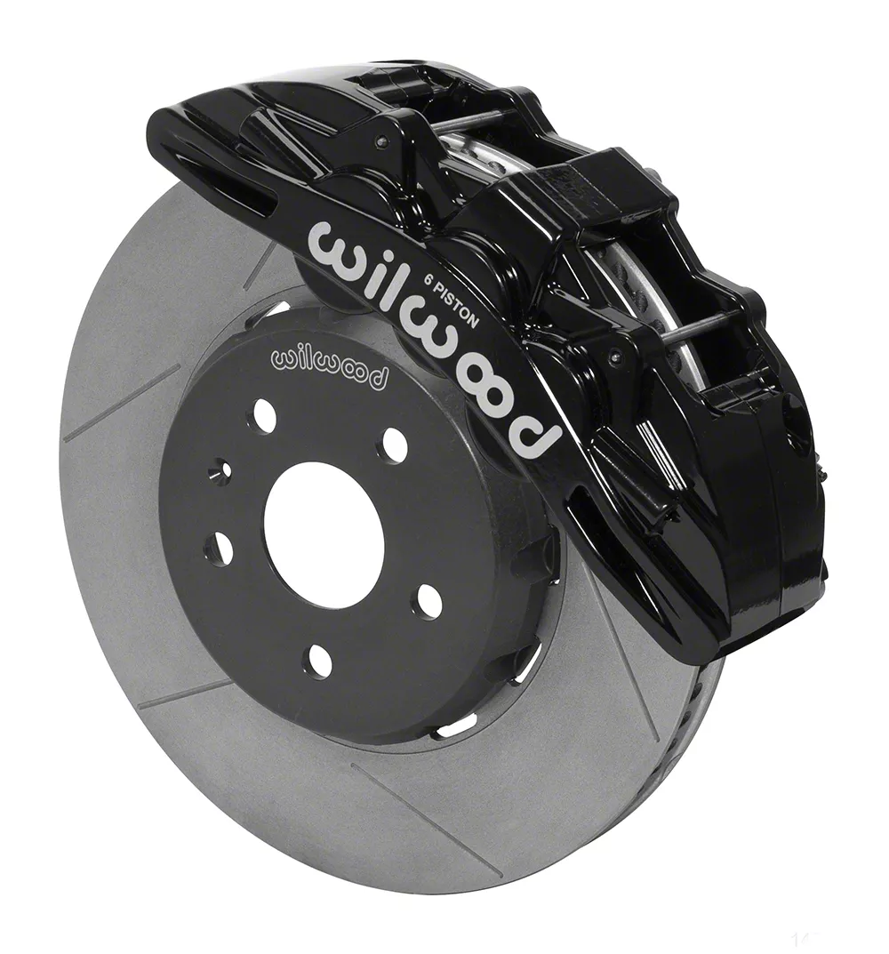 Wilwood SX6R Dynamic Front Big Brake Kit with 14-Inch Slotted Rotors; Black Calipers (16-19 Camaro)