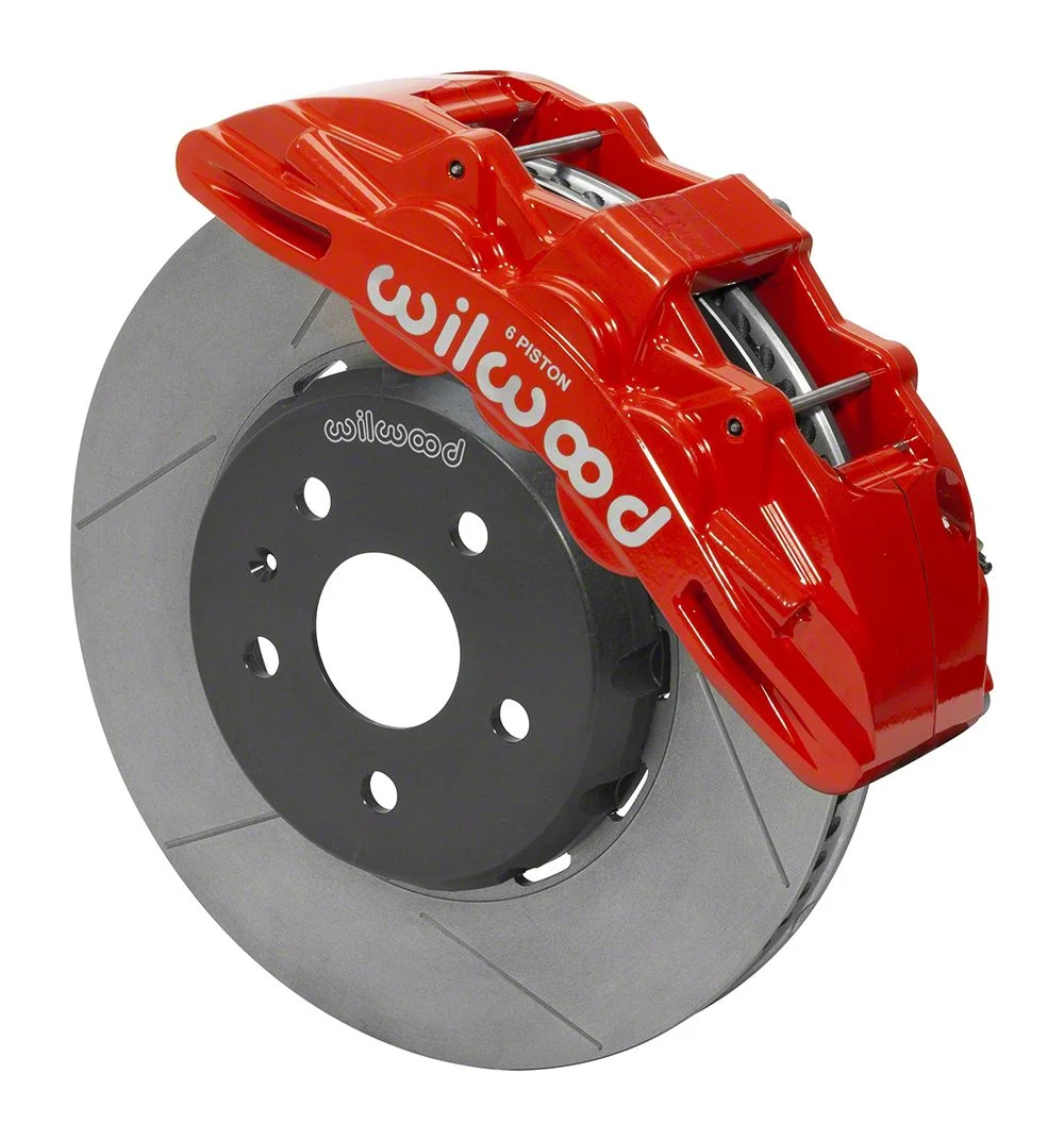 Wilwood SX6R Dynamic Front Big Brake Kit with 14-Inch Slotted Rotors; Red Calipers (16-19 Camaro)