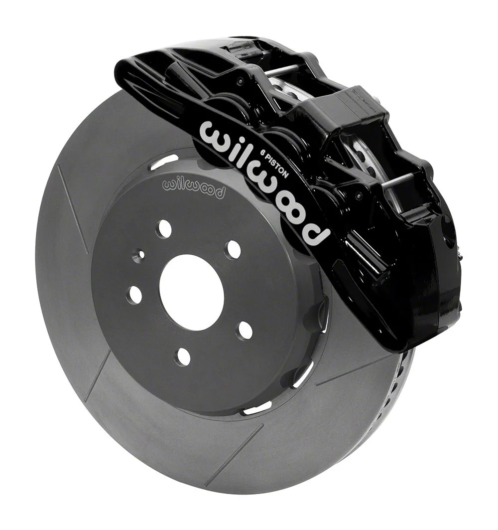 Wilwood SX6R Dynamic Front Big Brake Kit with 15-Inch Slotted Rotors; Black Calipers (10-15 Camaro)