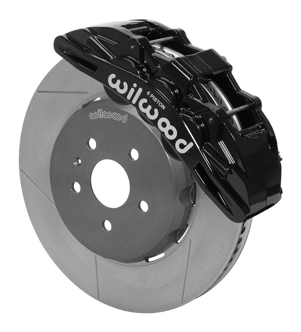 Wilwood SX6R Dynamic Front Big Brake Kit with 15-Inch Slotted Rotors; Black Calipers (16-19 Camaro)