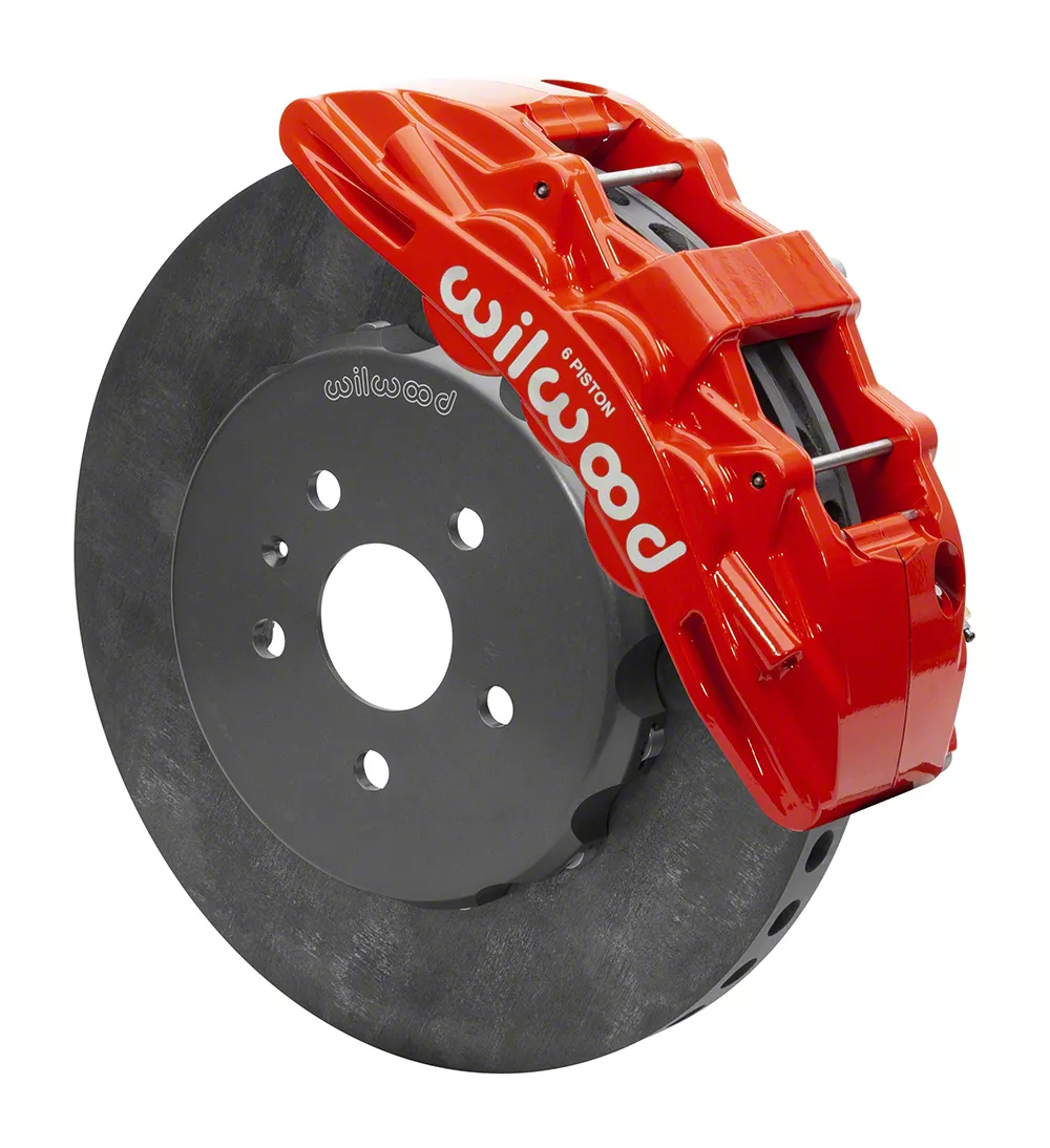 Wilwood SX6R WCCB Carbon Ceramic Front Big Brake Kit; Red Calipers (16-19 Camaro)