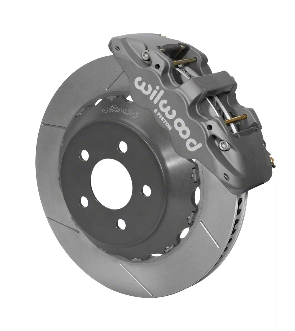 Wilwood Aerolite 6R Road Race Front Big Brake Kit; Anodized Gray Calipers (15-23 Mustang)