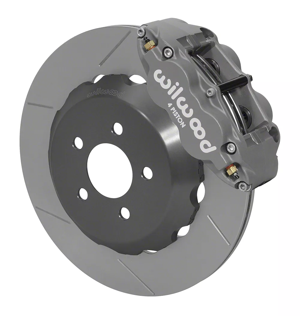 Wilwood Aerolite 6R Road Race Rear Big Brake Kit; Anodized Gray Calipers (15-23 Mustang)