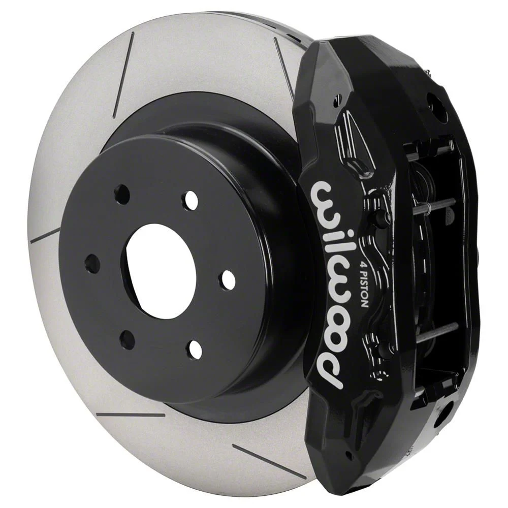 Wilwood Tactical Extreme TX4R Rear Big Brake Kit with 16-Inch Slotted Rotors; Black Calipers (07-20 Yukon)