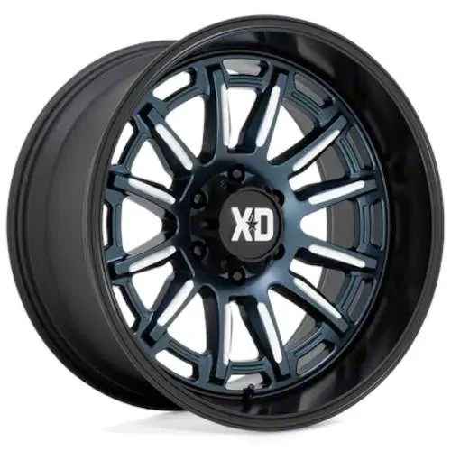 XD Phoenix Metallic Blue Milled with Black Lip 6-Lug Wheel; 20x10; -18mm Offset (14-18 Silverado 1500)