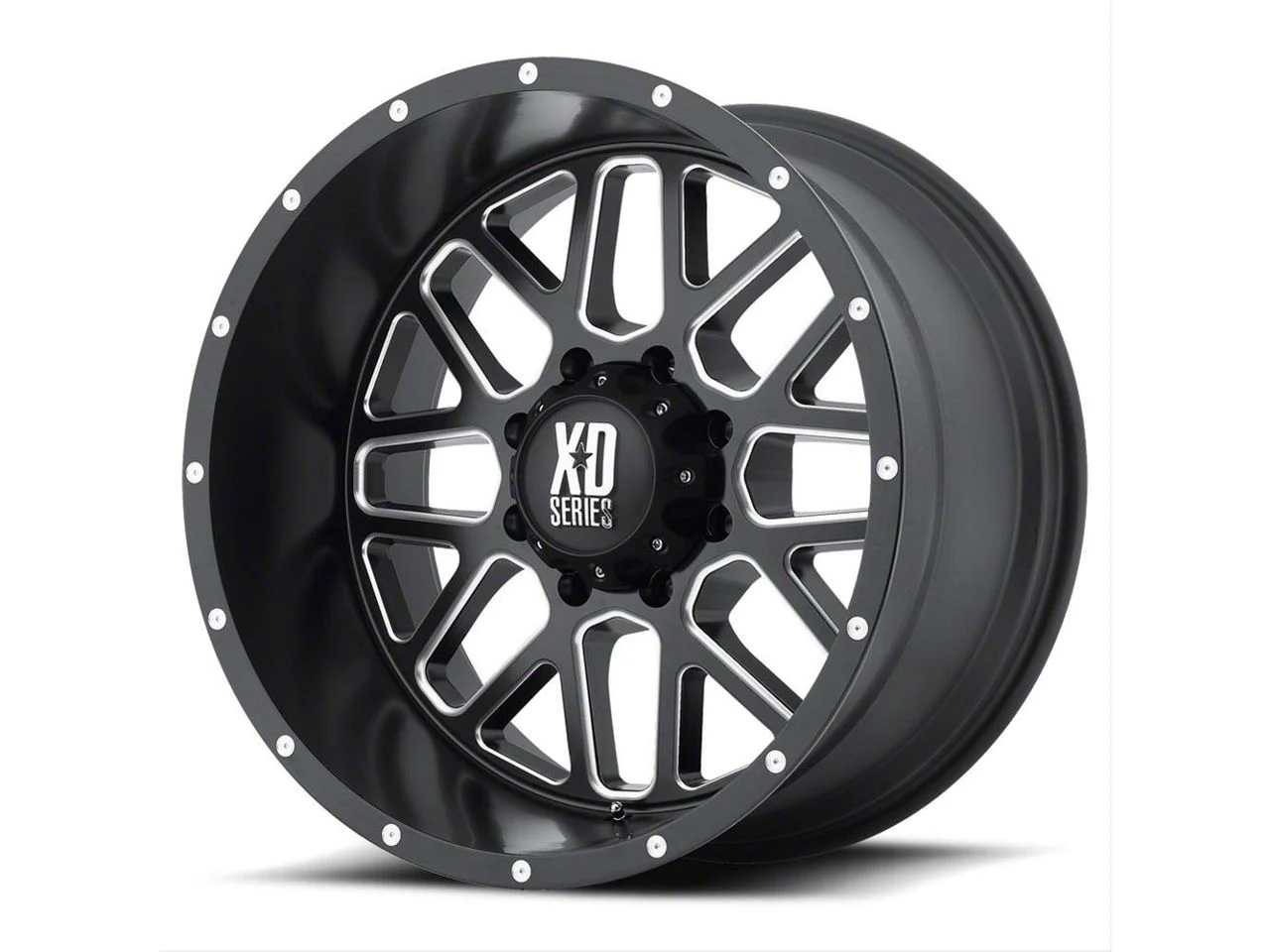 XD Grenade Satin Black Milled 6-Lug Wheel; 20x12; -44mm Offset (15-20 Tahoe)