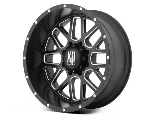XD Grenade Satin Black Milled 6-Lug Wheel; 22x12; -44mm Offset (15-20 Tahoe)