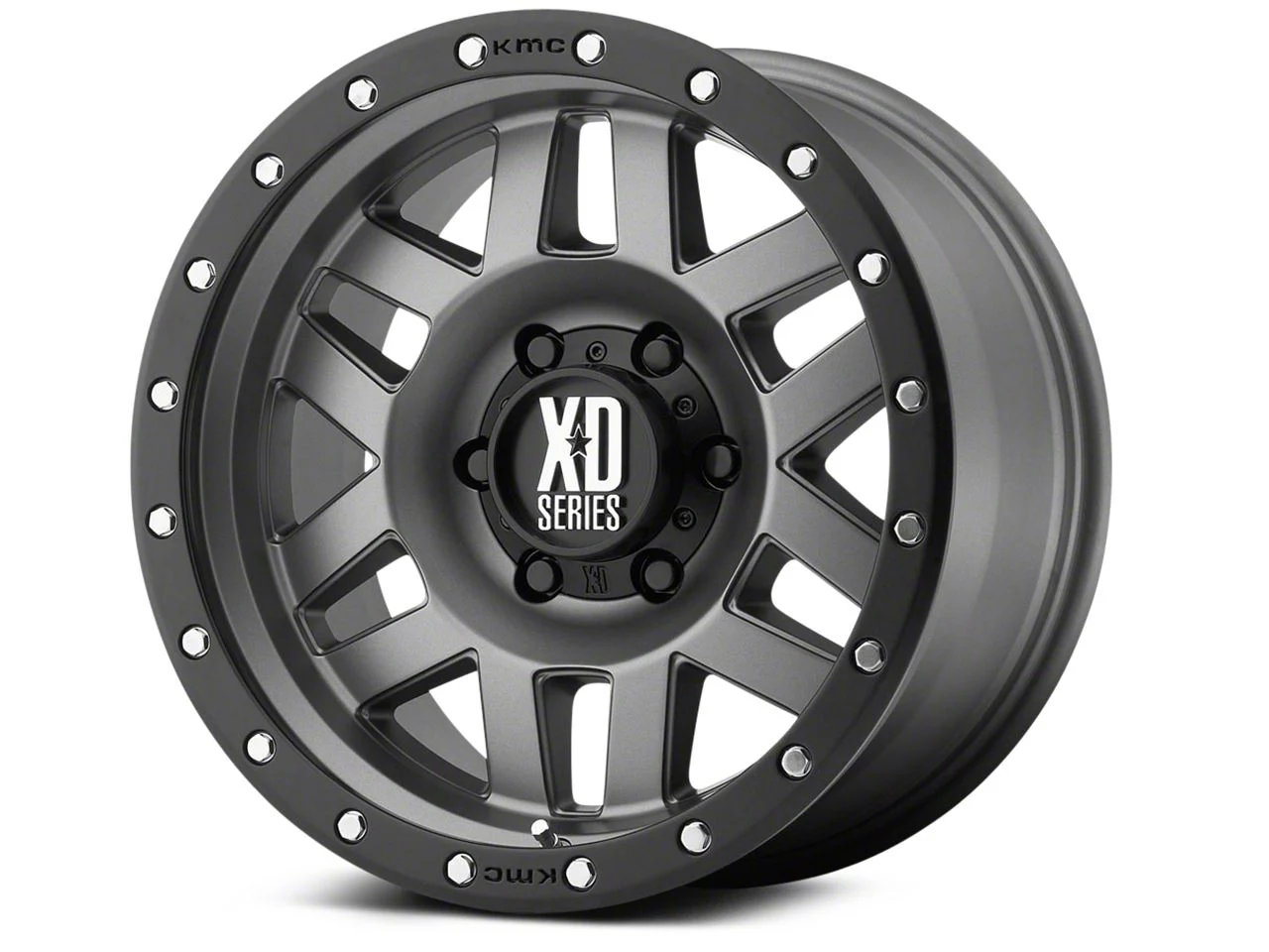 XD Machete Matte Gray with Black Ring 6-Lug Wheel; 20x9; 0mm Offset (15-20 Tahoe)