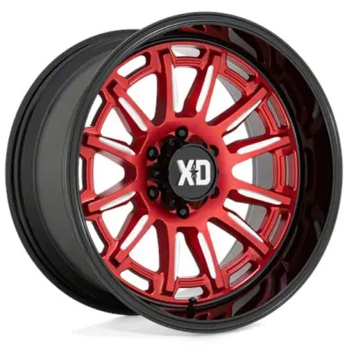 XD Phoenix Candy Red Milled with Black Lip 6-Lug Wheel; 20x10; -18mm Offset (19-26 Silverado 1500)