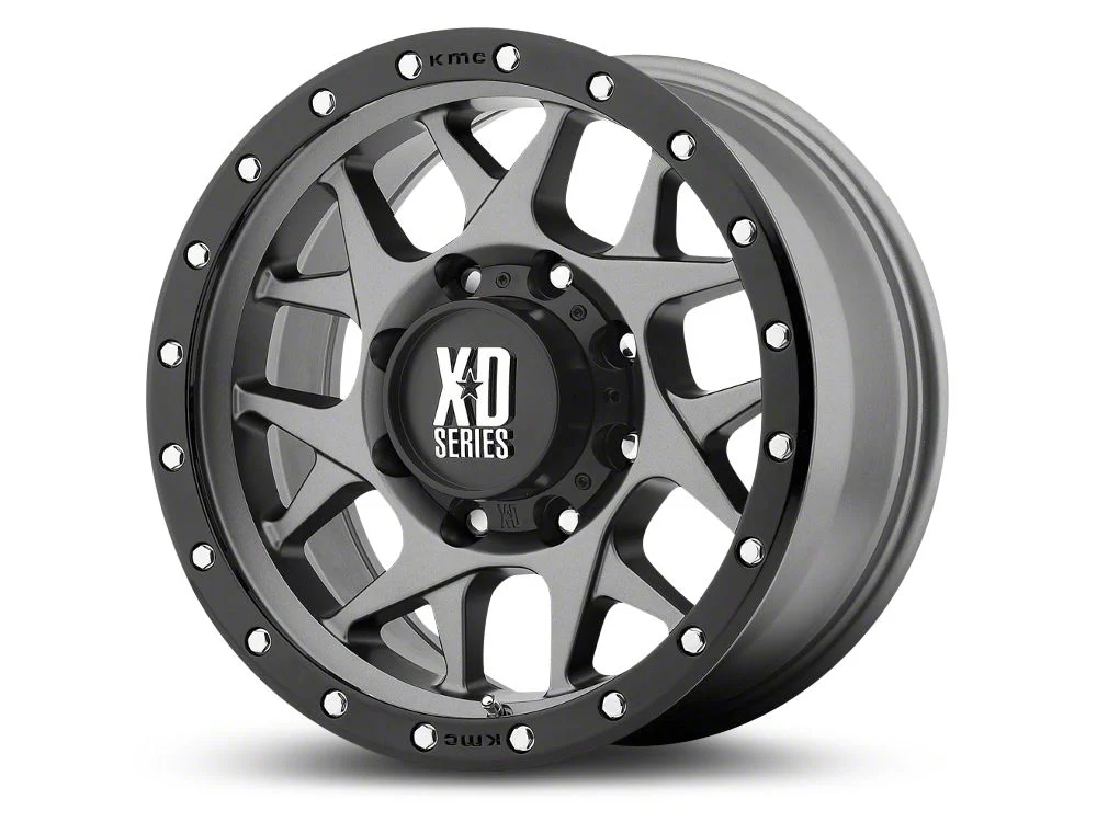 XD Bully Matte Gray with Black Ring 6-Lug Wheel; 17x9; -12mm Offset (21-26 Tahoe)