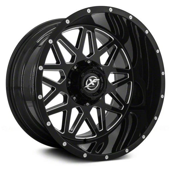 XF Offroad XF-211 Gloss Black Milled 6-Lug Wheel; 24x14; -76mm Offset (07-14 Tahoe)