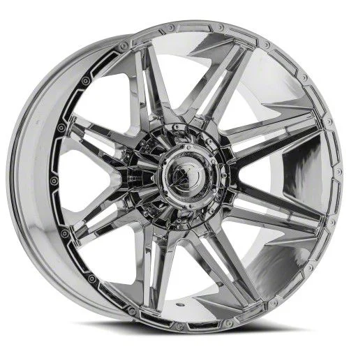 XF Offroad XF-220 Chrome 8-Lug Wheel; 20x12; -44mm Offset (07-10 Sierra 2500 HD)