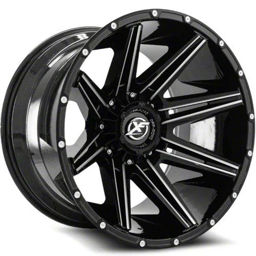 XF Offroad XF-220 Gloss Black 8-Lug Wheel; 20x12; -44mm Offset (07-10 Sierra 2500 HD)