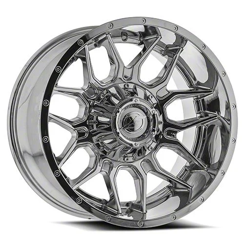 XF Offroad XF-222 Chrome 8-Lug Wheel; 20x12; -44mm Offset (07-10 Sierra 2500 HD)