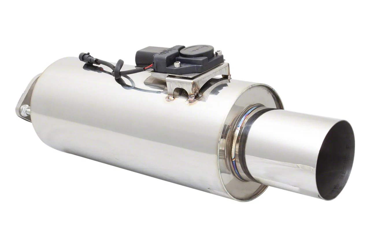 XForce Varex Valved Cannon Oval Muffler with 4.50-Inch Tip; 3.50-Inch Inlet (Universal; Some Adaptation May Be Required)