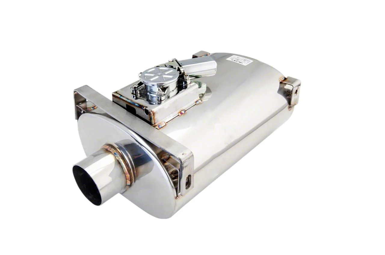XForce Varex Valved Center/Center Oval Muffler; 3-Inch Inlet/3-Inch Outlet (Universal; Some Adaptation May Be Required)