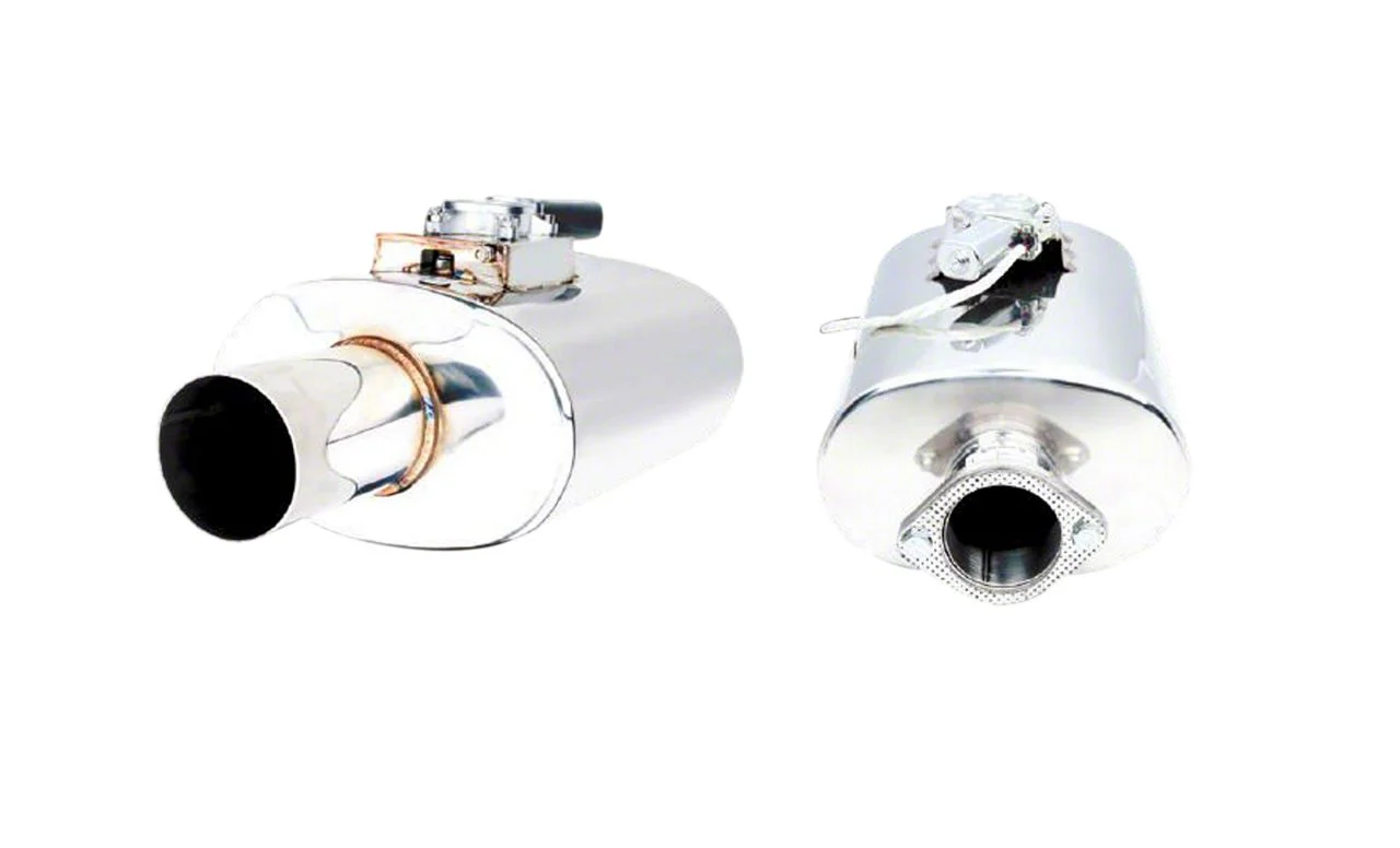 XForce Varex Valved Center/Center Oval Muffler; 4-Inch Inlet/4-Inch Outlet (Universal; Some Adaptation May Be Required)