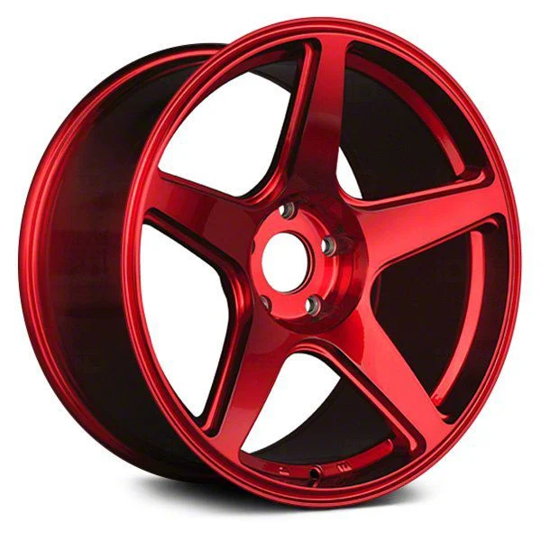 575 Candy Red Wheel; 18x8.5; 35mm Offset (24-26 Mustang EcoBoost w/o Performance Pack)