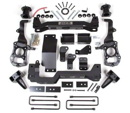 Zone Offroad 4-Inch Front / 2-Inch Rear Suspension Lift Kit with Nitro Shocks (21-26 4WD F-150 w/o CCD System, Excluding PowerBoost, Powerstroke, Raptor & Tremor)